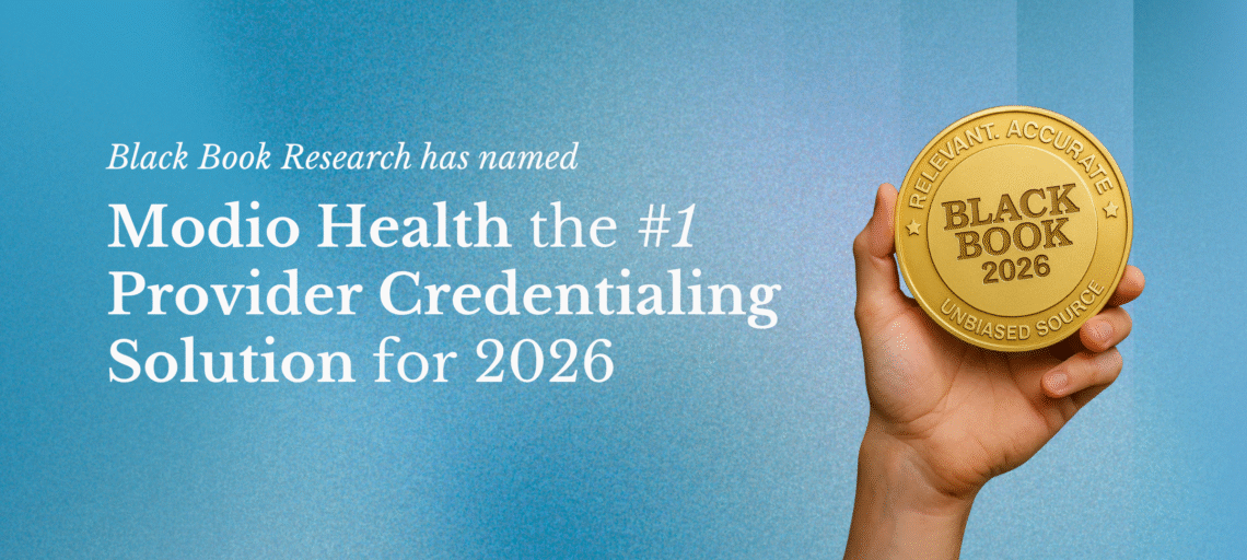 Modio Health Named #1 Provider Credentialing Solution by Black Book Research