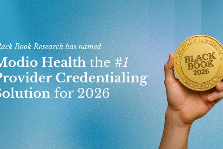 Modio Health Named #1 Provider Credentialing Solution by Black Book Research